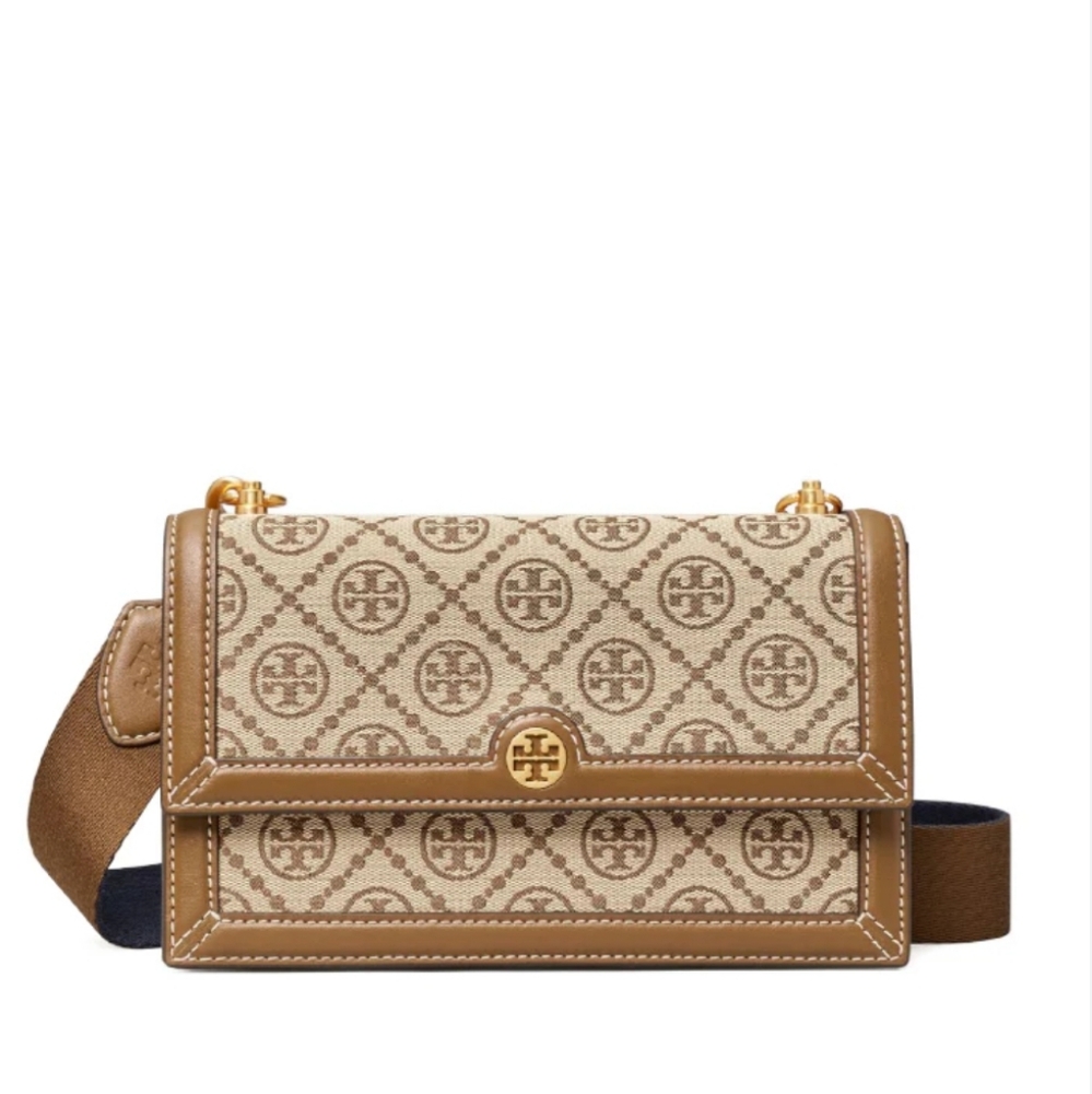NWOT Tory burch Small T Monogram Tan bag